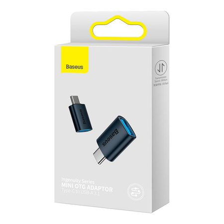 Baseus adapter Ingenuity USB-C do USB-A 3.1 niebieski OTG