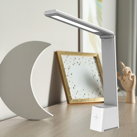 Lampa biurkowa LED 5W składana FLB-110 biało-szara Forever Light