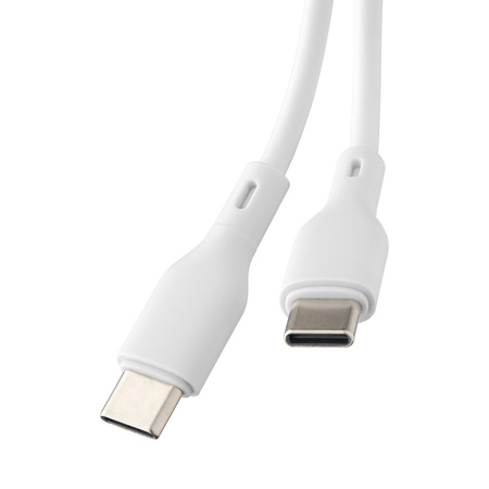 QUALO Recycling kabel USB-C - USB-C 1,5m 3A 60W biały QRC-CC-00