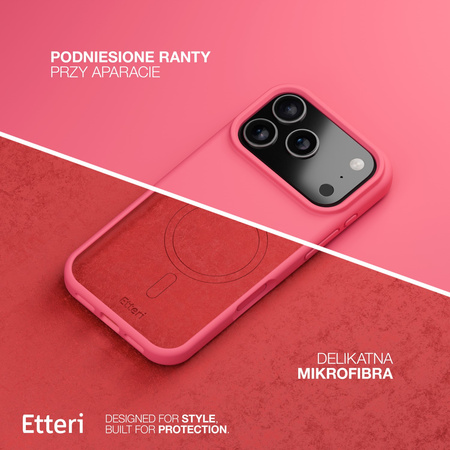 Etui Etteri Silicone Mag do iPhone 17 Pro malinowe