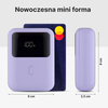 QUALO power bank 10000 mAh mini z LED 20W liliowy QPB10-LD-20-09