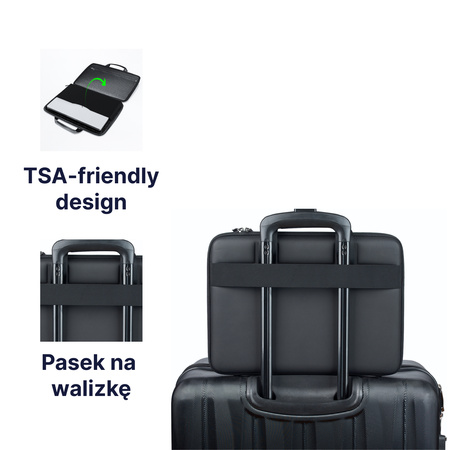 QUALO pokrowiec na laptopa usztywniany z uchwytem 13,3' czarny QPL-SU-01