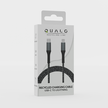 QUALO recycling kabel USB-C/Lightning 2,4A 1m QRC-CL-01