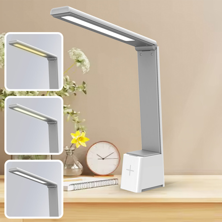 Lampa biurkowa LED 5W składana FLB-110 biało-szara Forever Light