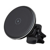 QUALO MagSafe uchwyt samochodowy do kratki z ładowaniem indukcyjnym oval LED czarny QMUS-KO-LD-01