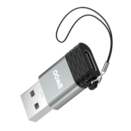 BWOO adapter USB-C - USB szary OTG BZ-38