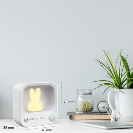 Lampka nocna LED z króliczkiem FLC-10 PIR biała 500mAh Forever Light