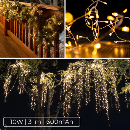 Lampa solarna LED SUNARI FLS-82 miedziany drucik 22m 800mAh Li-Ion Forever Light