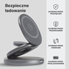 QUALO MagSafe Ładowarka indukcyjna z funkcją uchwytu 24W szara QMLI-24-18