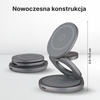 QUALO MagSafe Ładowarka indukcyjna z funkcją uchwytu 24W szara QMLI-24-18