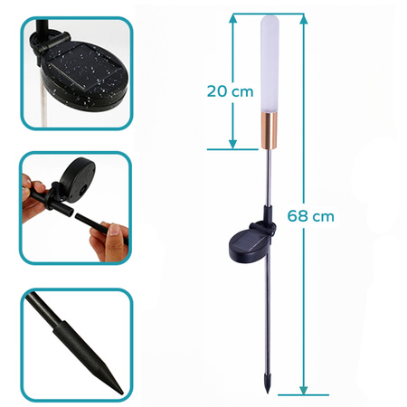 Lampa solarna LED SUNARI FLS-72 Lampa kryształowa zaokrąglona 3000K 600mAh 0,72Wh Ni-MH Forever Light