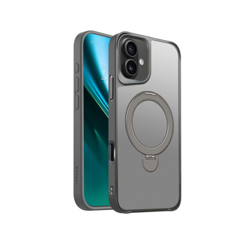 Etui Etteri Matt Mag Ring do iPhone 16 Plus 6,7" szare