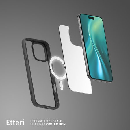 Etui Etteri Matt Mag do iPhone 16 Pro Max 6,9" czarne