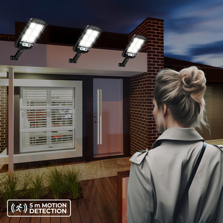 Lampa solarna LED SUNARI FLS-01 6*COB PIR 10W 800lm 6000K 2400mAh Li-Ion + pilot Forever Light