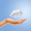 Allity ładowarka sieciowa GaN PD QC ATC-01-45WCC 2x USB-C 45W biała