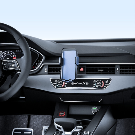 QUALO uchwyt samochodowy do kratki z panelem solarnym czarny QUS-K-PS-01