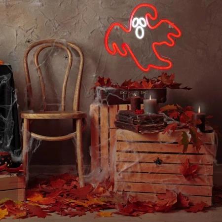 Neon PLEXI LED STRRASZNY DUCH czerwony NNE15 Neolia