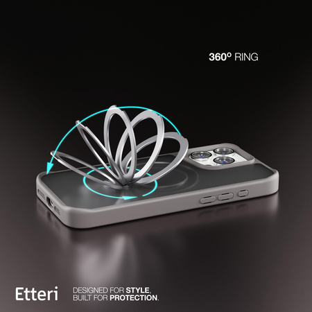 Etui Etteri Matt Mag Ring do iPhone 14 Pro 6,1" szare