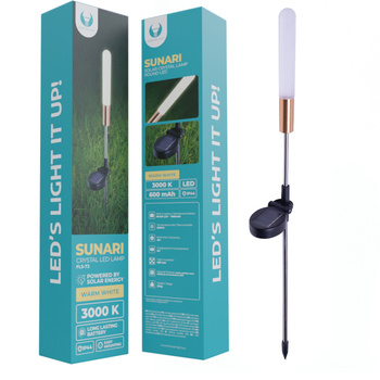 Lampa solarna LED SUNARI FLS-72 Lampa kryształowa zaokrąglona 3000K 600mAh 0,72Wh Ni-MH Forever Light
