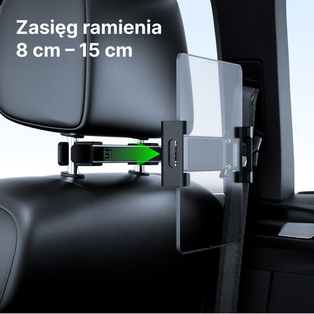 QUALO uchwyt samochodowy na telefon backseat czarny QUS-T-BS-01