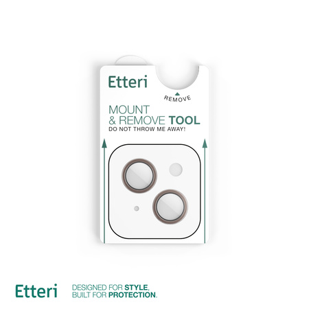 Etteri Camera Lens Protector szkło na aparat do iPhone 13 / 13 Mini różowy