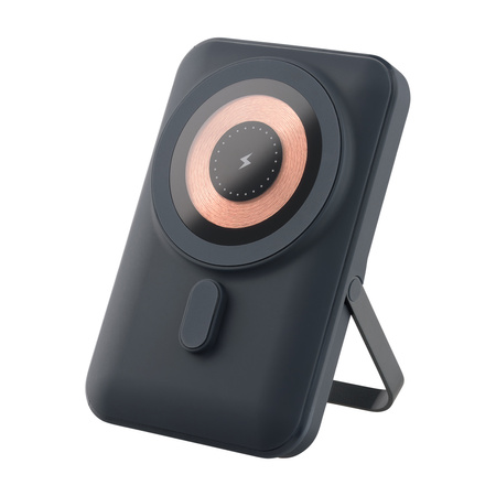 QUALO MagSafe power bank 10000 mAh z LED i podstawką czarny QMPB5-LD-01