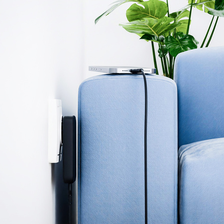 QUALO ładowarka sieciowa GaN ultra slim USB-A USB-C PD 45W czarna QLS-GN-US-AC-45-01