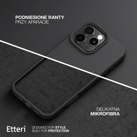 Etui Etteri Silicone Case do iPhone 16 Pro Max 6,9" czarne