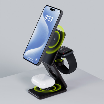 Allity ładowarka indukcyjna AWC-230-22WMS 22,5W grafitowa 3w1