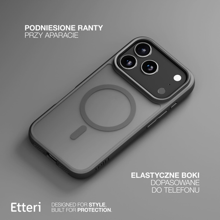Etui Etteri Matt Mag do iPhone 17 Pro Max czarne