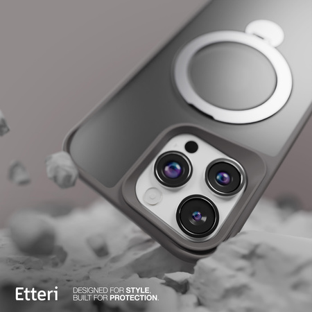 Etui Etteri Matt Mag Ring do iPhone 14 Pro 6,1" szare