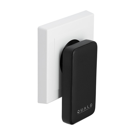 QUALO ładowarka sieciowa GaN ultra slim USB-A USB-C PD 45W czarna QLS-GN-US-AC-45-01