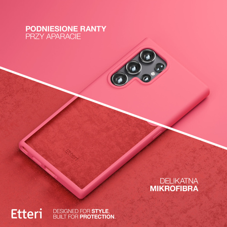 Etui Etteri Silicone Case do Samsung Galaxy S22 Ultra malinowe