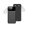 Maxlife power bank z wbudowanymi kablami MXPB-06 PD QC 22,5W 10000 mAh czarny
