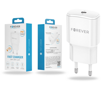 Forever ładowarka sieciowa PD QC TC-01-20C 1x USB-C 20W biała
