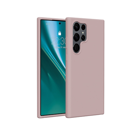 Etui Etteri Silicone Case do Samsung Galaxy S23 Ultra jasnoróżowe