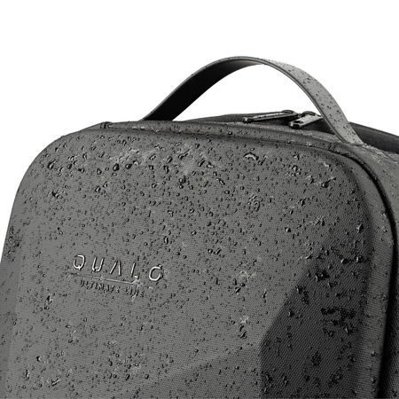 QUALO plecak sztywny wodoodporny z portem USB czarny QPS-W-USB-01