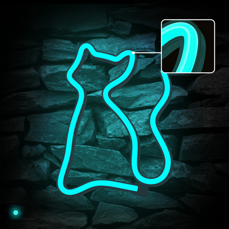 Neon LED KOT turkus NNE24 Neolia