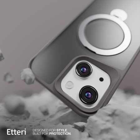 Etui Etteri Matt Mag Ring do iPhone 13 6,1" szare