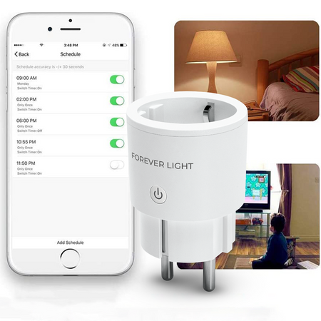 Forever Light Gniazdo Sieciowe WiFi Smart 240V 10 A - FLSP10B