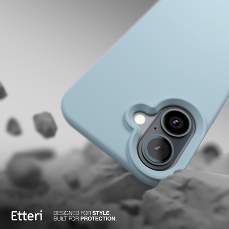 Etui Etteri Silicone Mag do iPhone 16e jasnoniebieskie