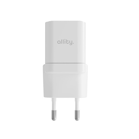 Allity ładowarka sieciowa GaN PD QC ATC-01-20WAC 1x USB-C 1x USB-A 20W biała