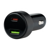 QUALO Recycling ładowarka samochodowa USB-A USB-C czarna 32W QRLS-AC-01-32