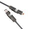 XO kabel NB275 4w1 USB-C - Lightning + USB - USB-C 60W 1,0m szary