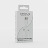 QUALO Recycling kabel 3w1 USB-C - USB-A adapter microUSB + Lightning 1,5m 3A biały QRC-CA+M+L-00