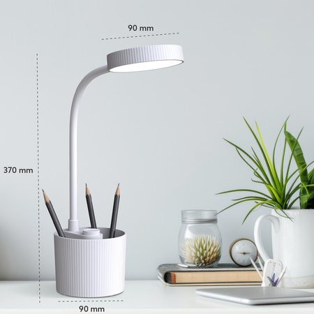 Lampa biurkowa LED 5W z przybornikiem FLB-20 biała Forever Light