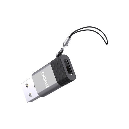 BWOO adapter USB-C - USB szary OTG BZ-38