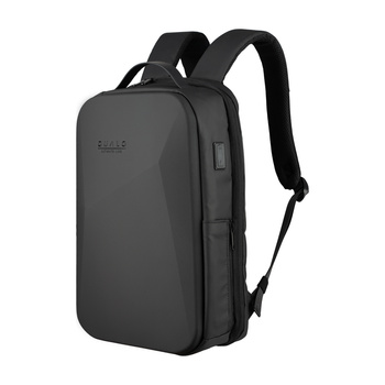 QUALO plecak sztywny wodoodporny z portem USB czarny QPS-W-USB-01