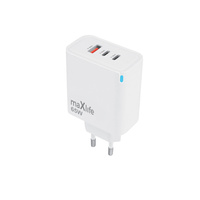 Maxlife ładowarka sieciowa GaN PD QC MXTC-09-65ACC 2x USB-C 1x USB 65W biała