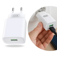 XO ładowarka sieciowa CE02D QC 3.0 18W 1x USB biała